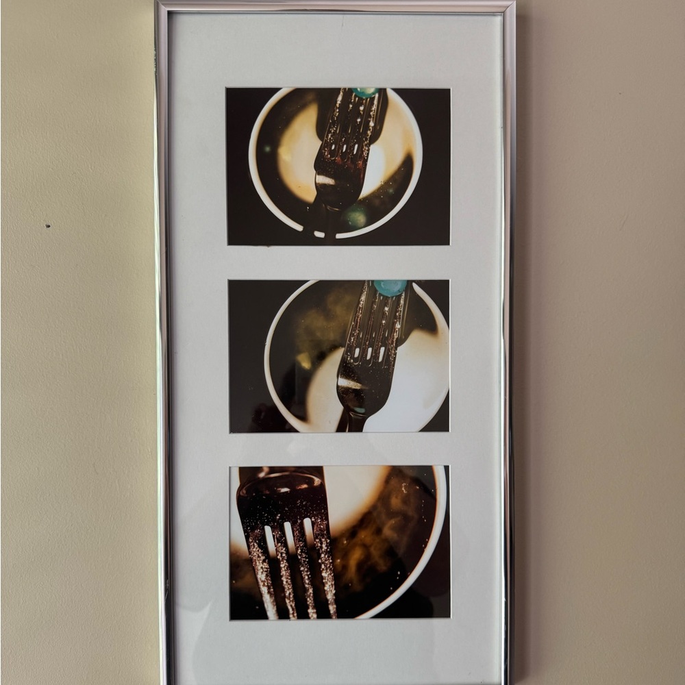 Framed Abstract Fork Art